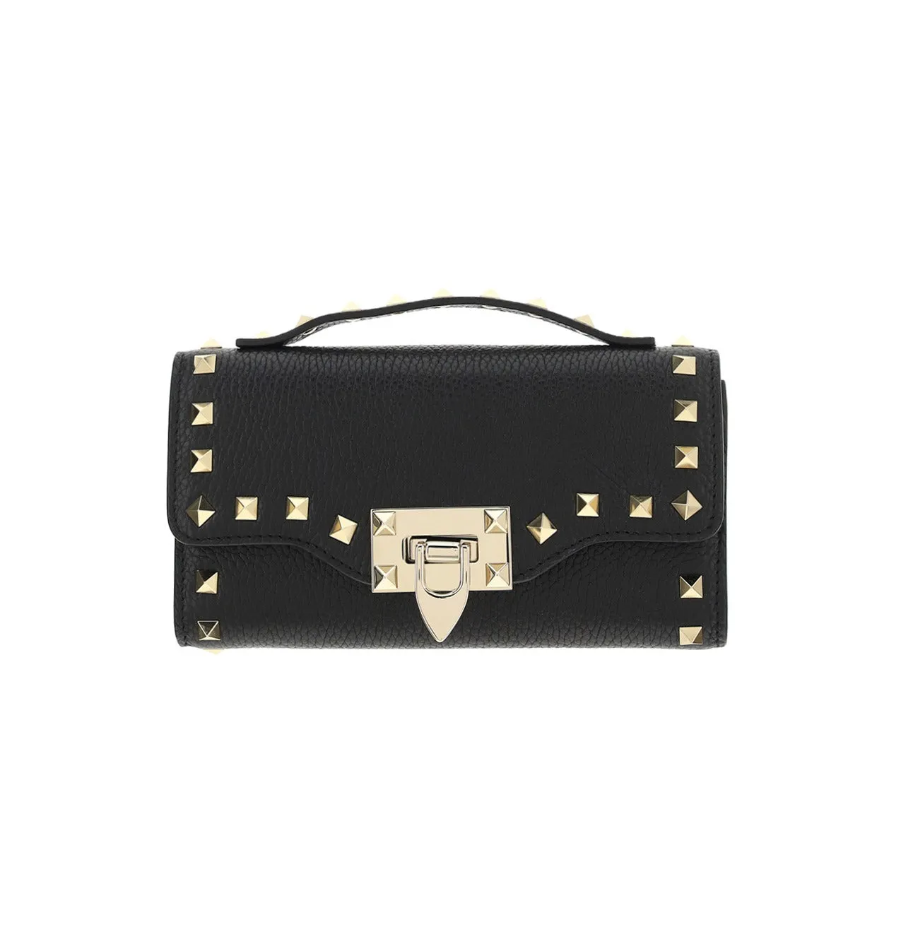 Valentino Garavani Rockstud Logo Detailed Wallet
