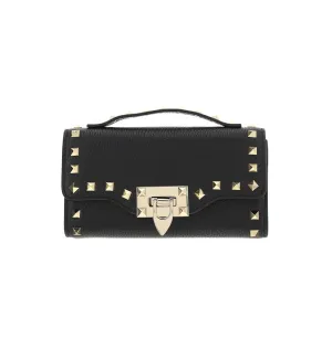 Valentino Garavani Rockstud Logo Detailed Wallet