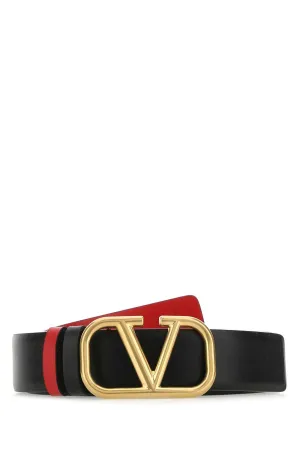 Valentino VLogo Buckle Reversible Belt