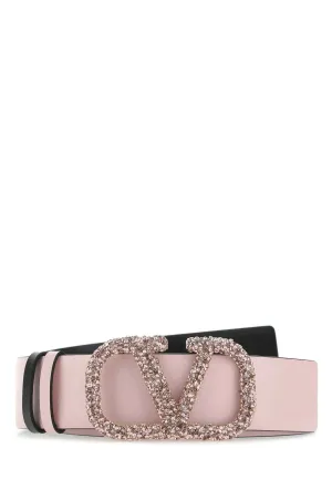 Valentino VLogo Embellished Reversible Buckle Belt