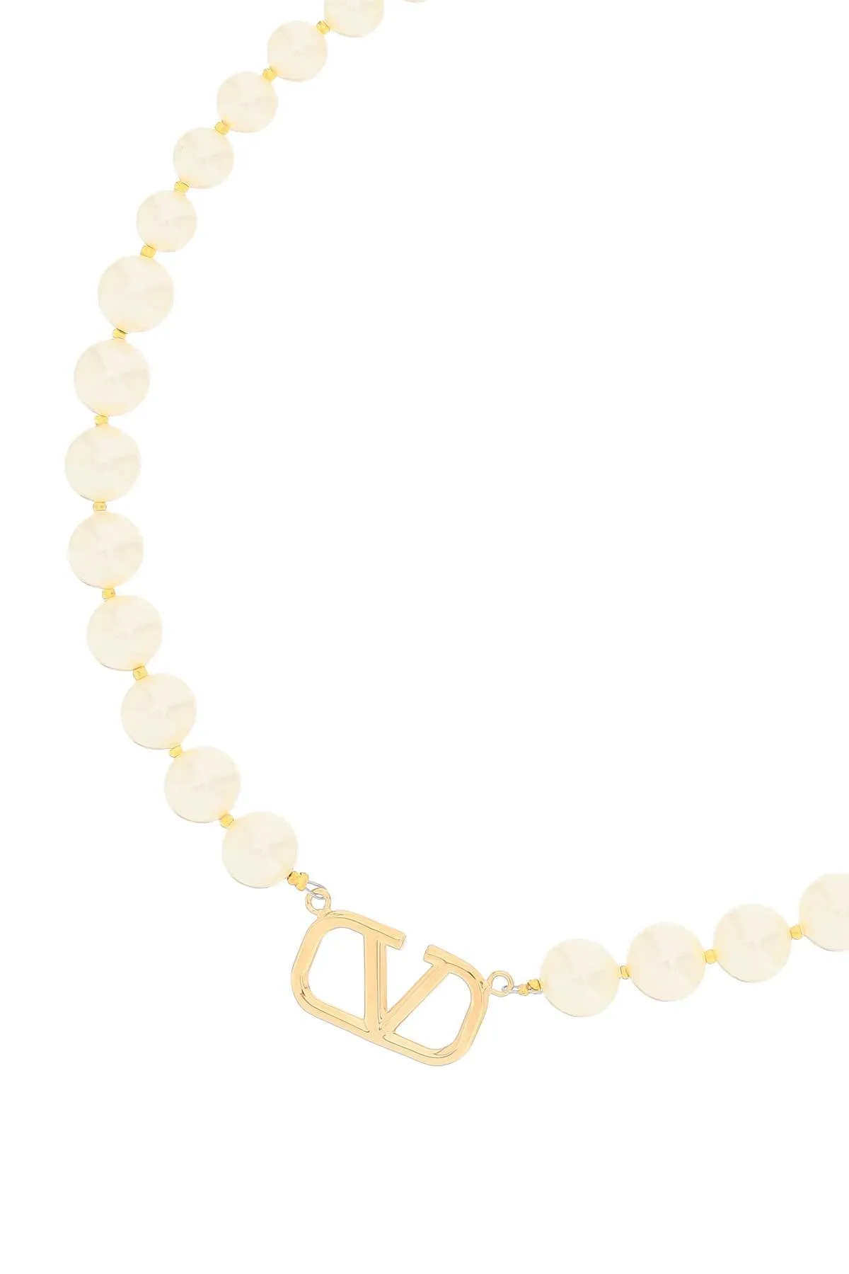 Valentino VLogo Plaque Necklace