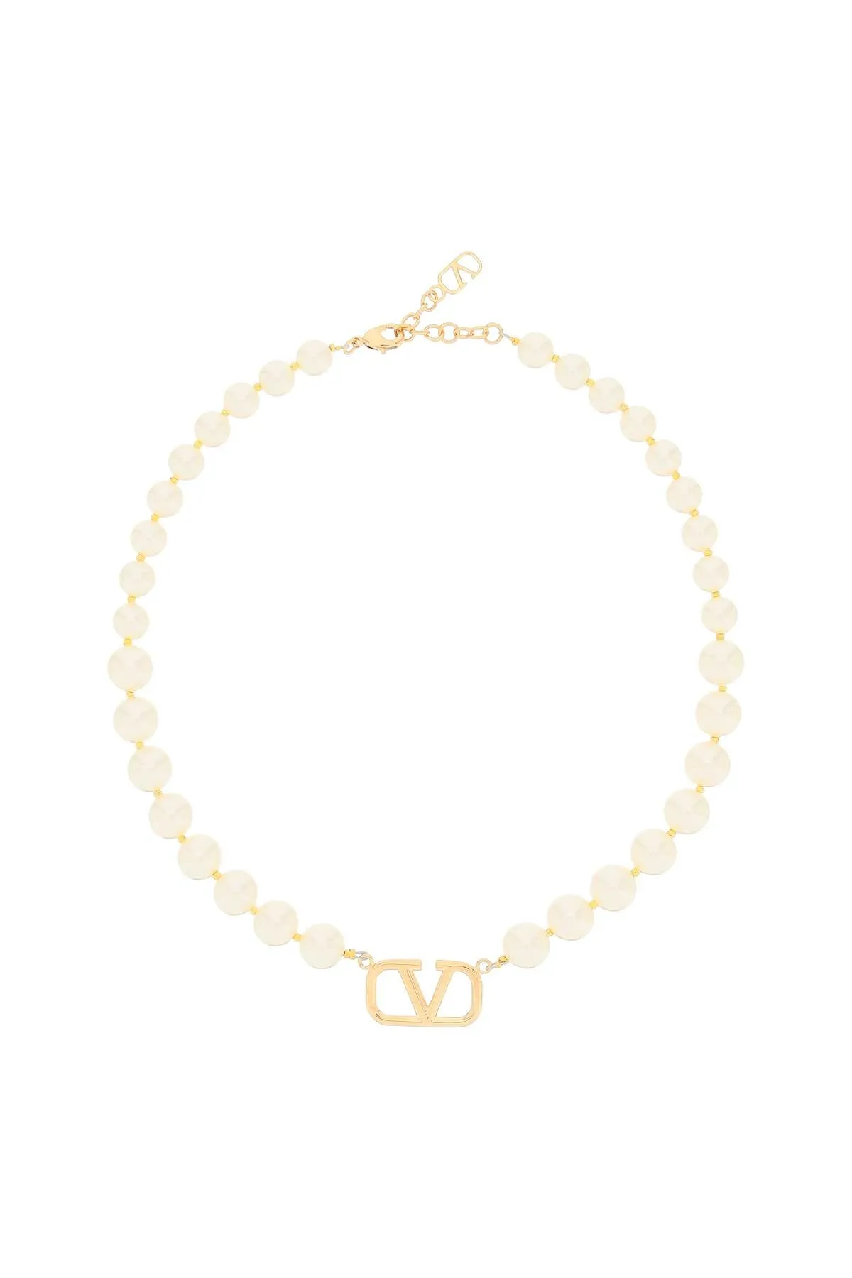 Valentino VLogo Plaque Necklace