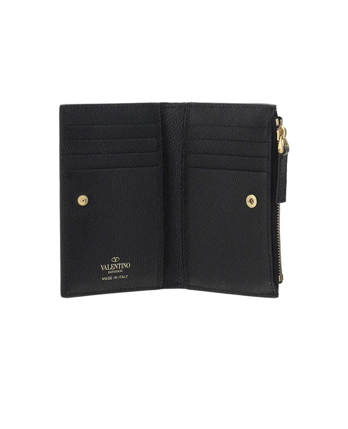 Valentino VLogo Plaque Zipped Wallet