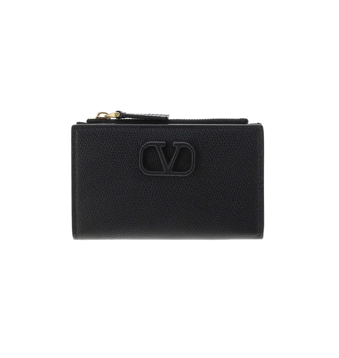 Valentino VLogo Plaque Zipped Wallet