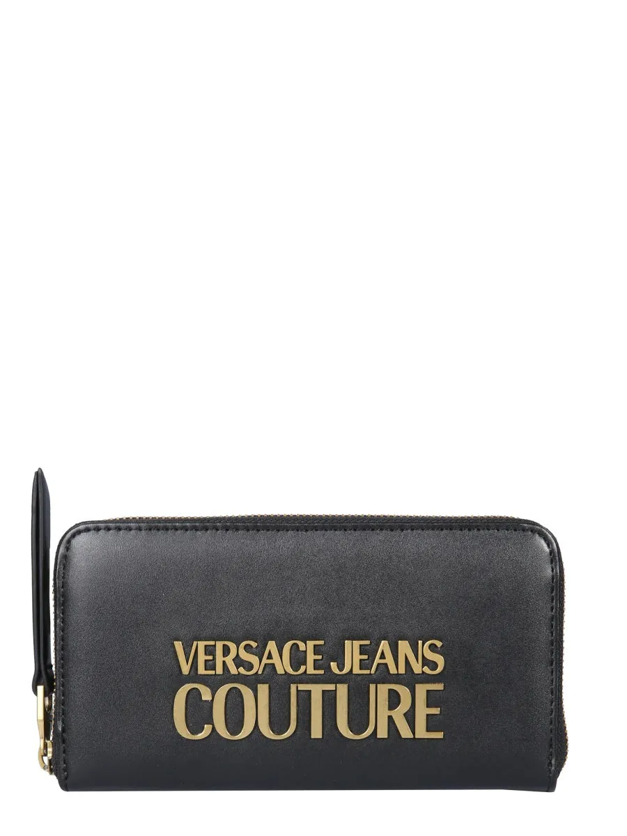 Versace Jeans Couture Logo Plaque Zipped Wallet