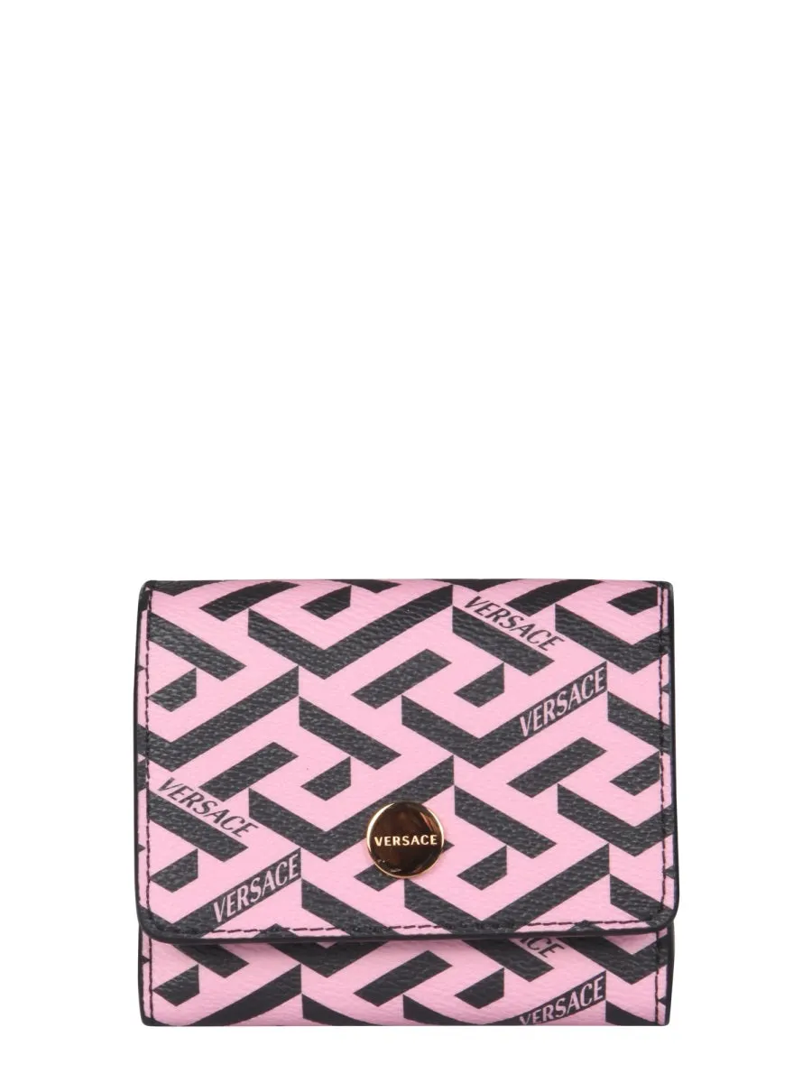 Versace Monogram Tri-Fold Wallet