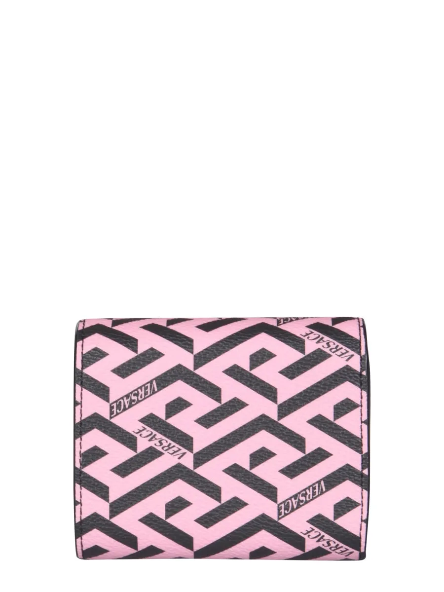 Versace Monogram Tri-Fold Wallet