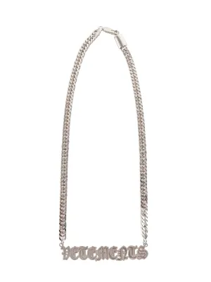 Vetements Logo Plaque Chain Necklace